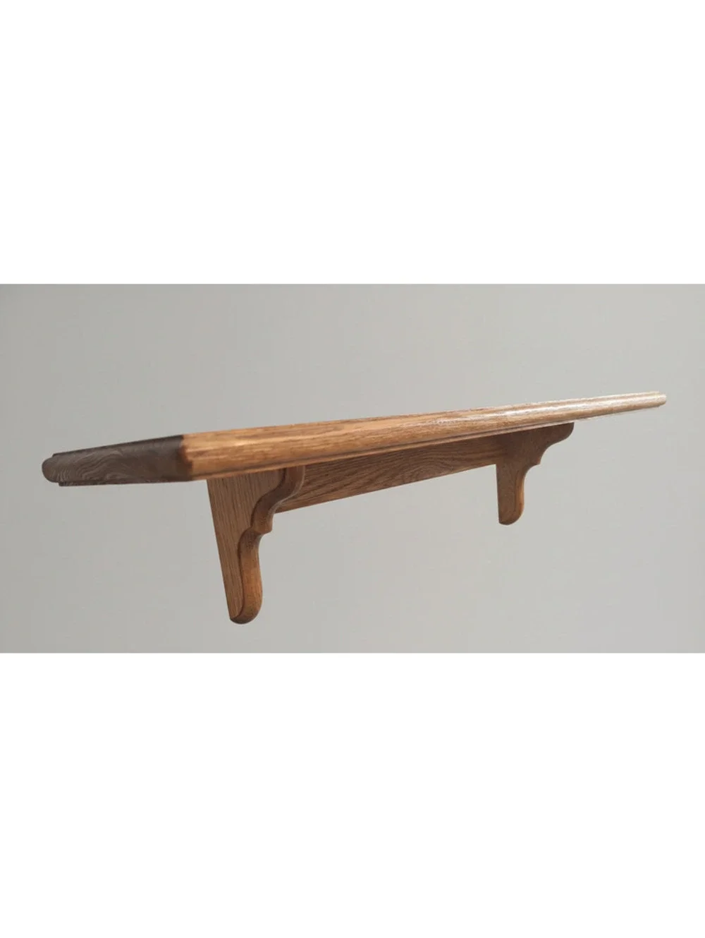 Vintage Handcrafted Rustic Country Style Solid Oak Wood Wall Shelf 24